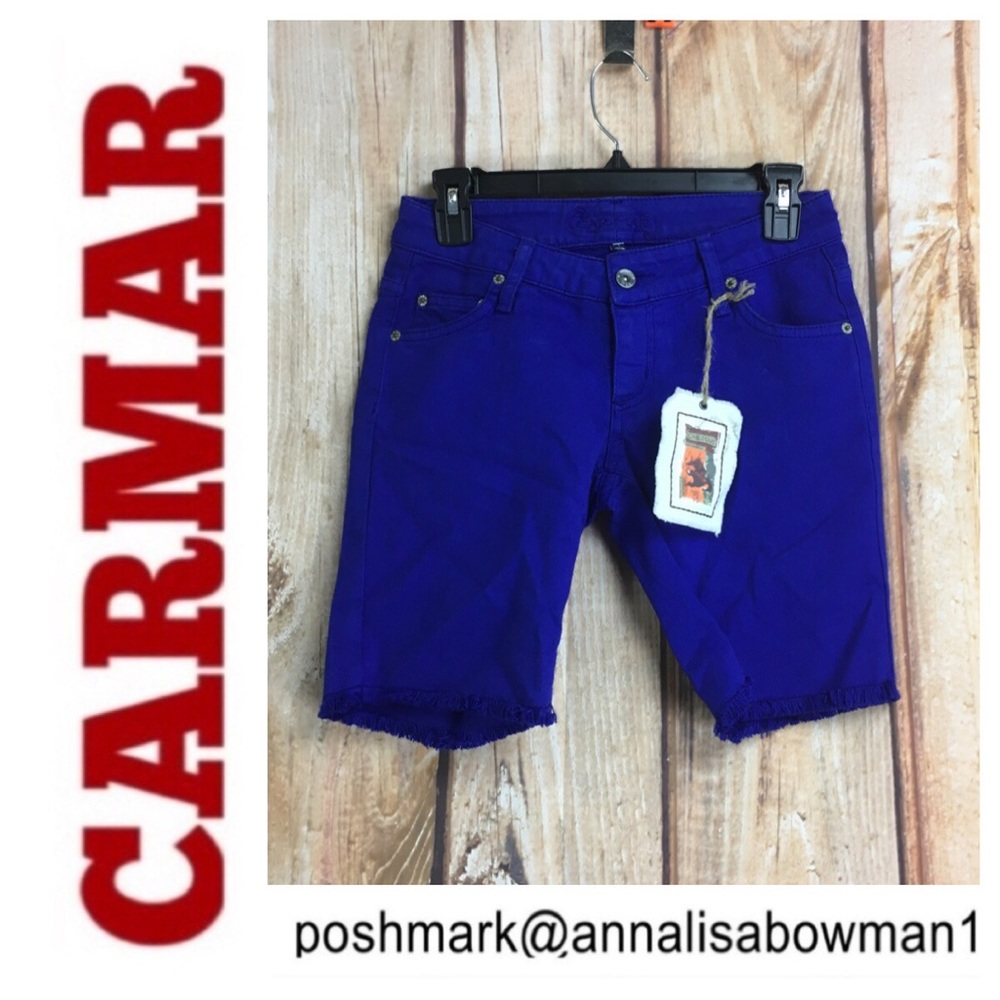 💸NWT CARMAR Royal Blue Bermuda short size 25